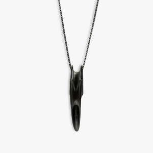 ZAHA HADID DESIGN Tyne necklace in brushed black IP stainless steel