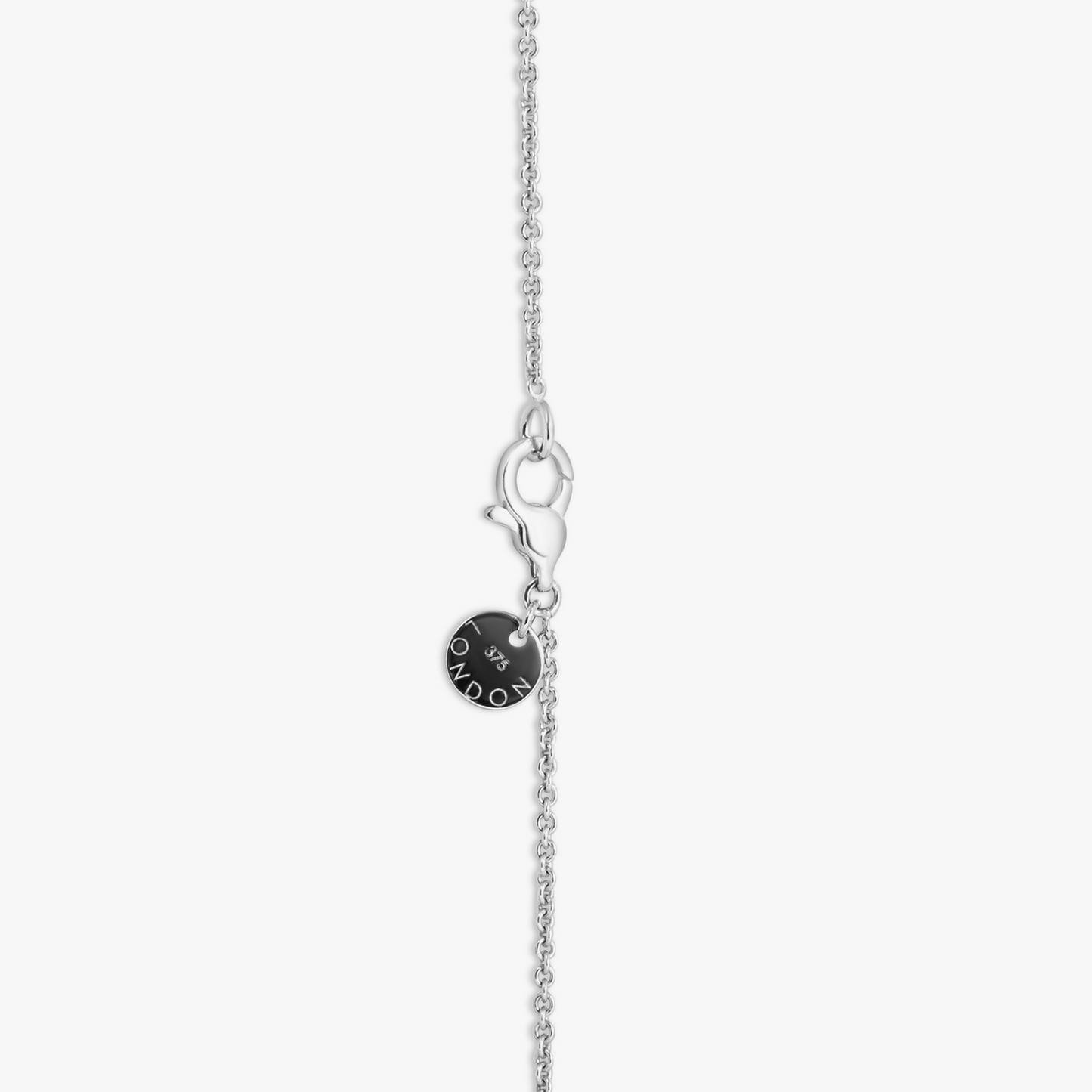 Grey Tahitian Pearl and White Diamond Drop Necklace- 9K White Gold