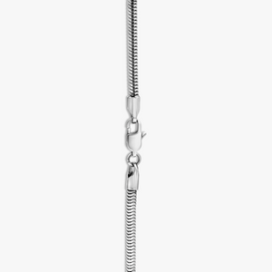 THOMPSON Stripe Grill Mixed Chain Necklace In Stainless Steel